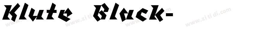 Klute Black字体转换